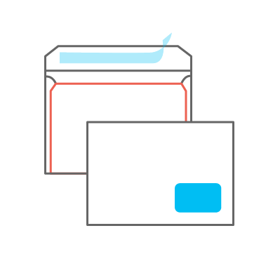 Конверт почтовый С4 (229х324 мм) 2001 силикон, окно