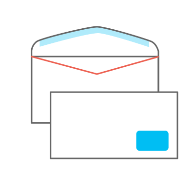 Конверт С65-1001 АВТ, декстрин, окно